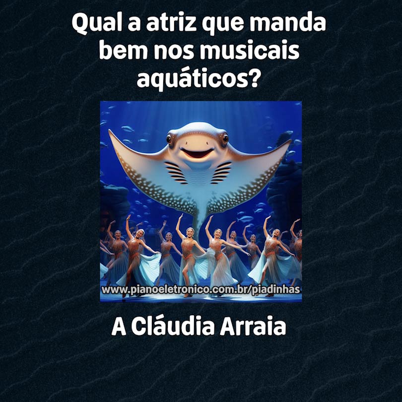 Qual a atriz que manda bem nos musicais aquáticos?

A Cláudia Arraia